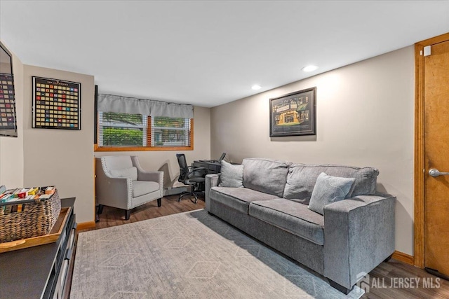 606 Hayward St, Bound Brook, NJ 08805 - living room with wood finished floors and recessed lighting