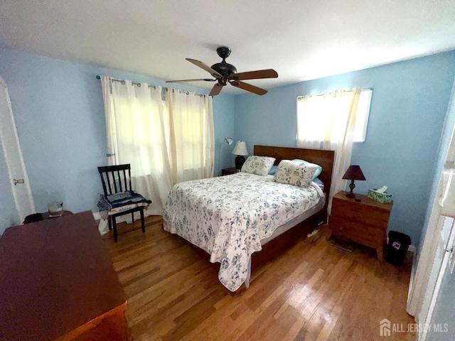 64 Bender Ave, Iselin, NJ 08830 - bedroom featuring wood finished floors and a ceiling fan