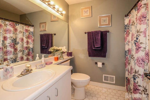 802 Carnaby Ln, Toms River, NJ 08753 - bathroom featuring vanity, tile patterned floors, and a shower with shower curtain