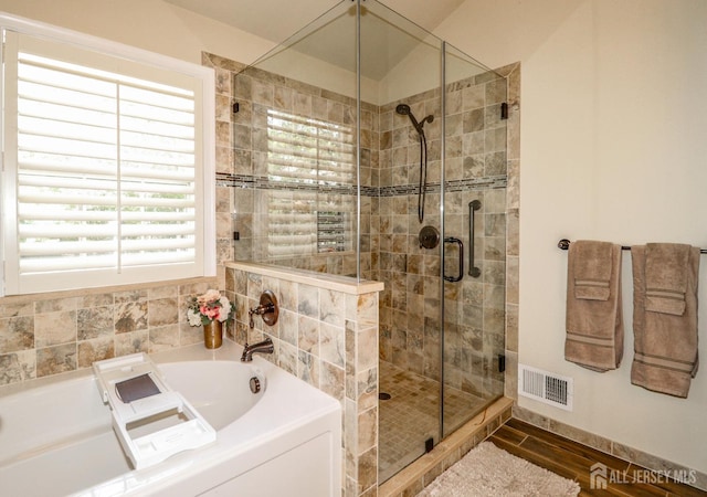 802 Carnaby Ln, Toms River, NJ 08753 - bathroom with a bath and a stall shower