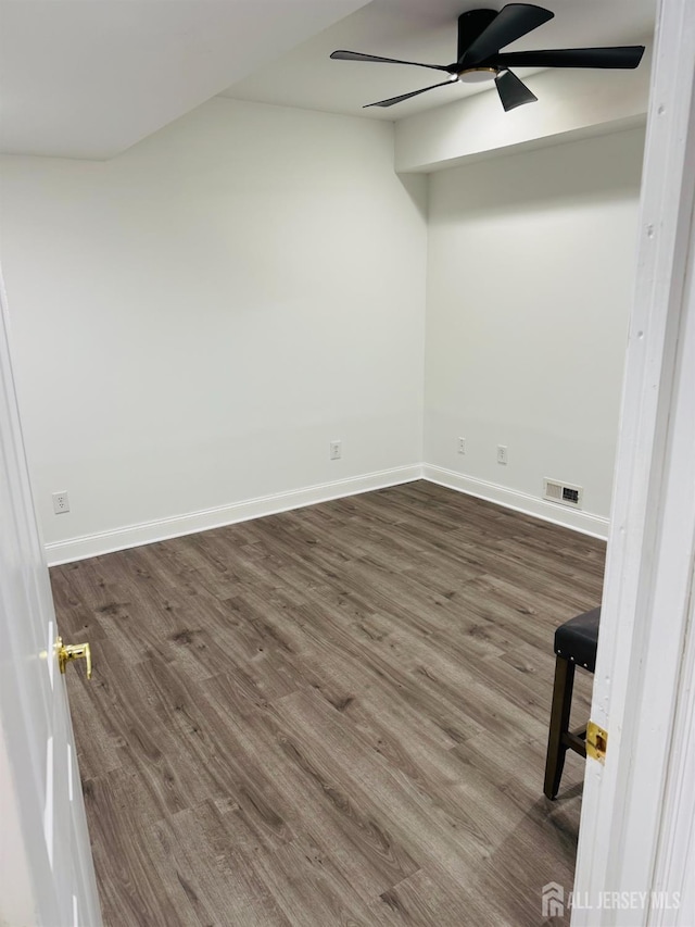 35 NE Bennett Rd, Old Bridge, NJ 07747 - spare room featuring visible vents, wood finished floors, baseboards, and ceiling fan