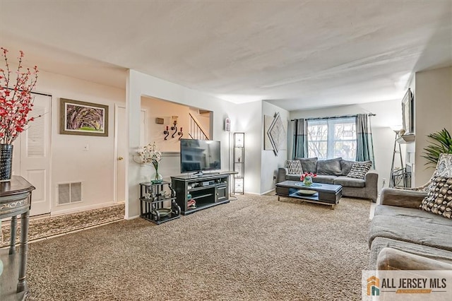 view of carpeted living room