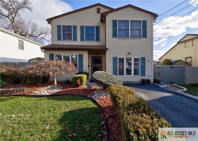 view of property with a front yard