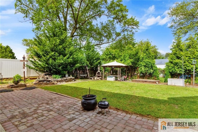 8 Harold Ave, Edison, NJ 08820 - view of yard featuring a gazebo and a patio