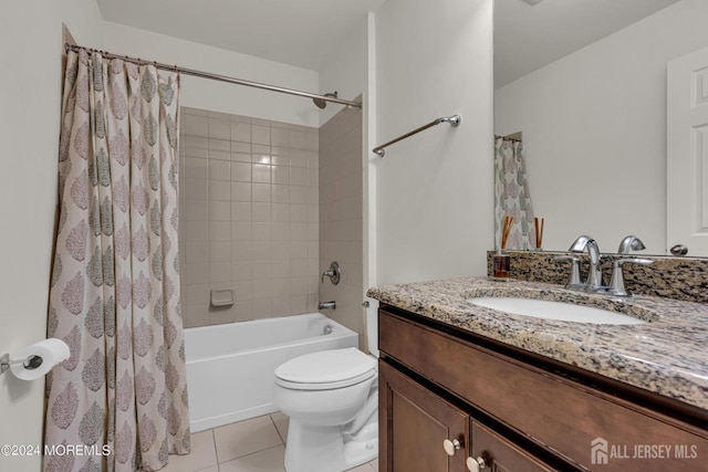 44 Begonia Ln, Monroe, NJ 08831 - bathroom with vanity, tile patterned flooring, and shower / tub combo with curtain