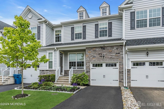 44 Begonia Ln, Monroe, NJ 08831 - multi unit property featuring stone siding, a garage, and driveway