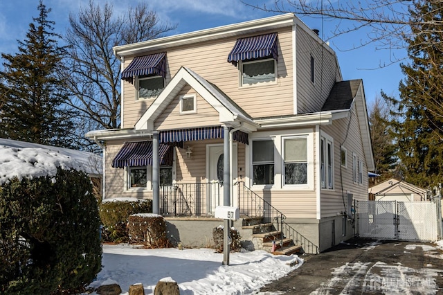 view of front of property with a porch