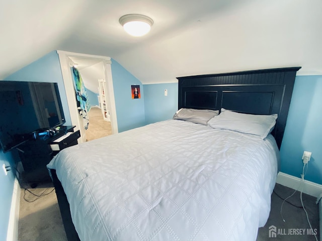 142 Liberty St, Fords, NJ 08863 - bedroom with carpet floors and vaulted ceiling