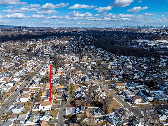 birds eye view of property featuring a residential view