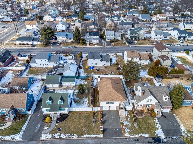 aerial view with a residential view