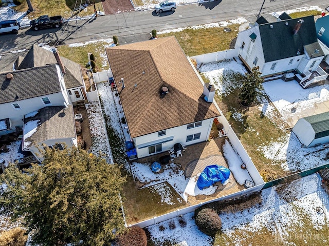 aerial view featuring a residential view