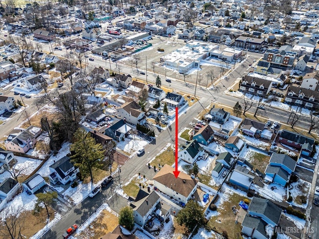 aerial view with a residential view