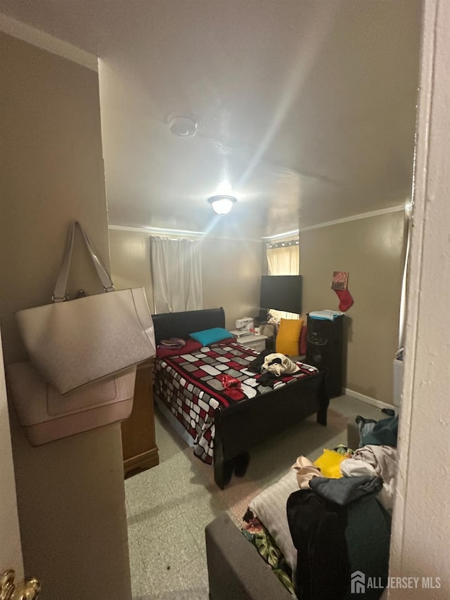 146 Seaman St, New Brunswick, NJ 08901 - carpeted bedroom featuring ornamental molding