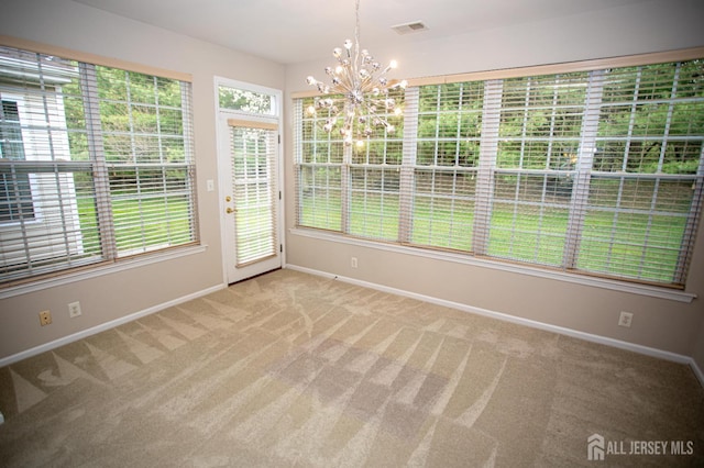 247 Springmeadow Way, Monroe, NJ 08831 - unfurnished sunroom featuring a chandelier