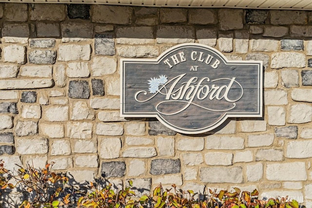 view of community sign