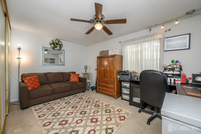 109-B Hemlock Plz, Monroe, NJ 08831 - office space featuring light colored carpet, ceiling fan, and a textured ceiling