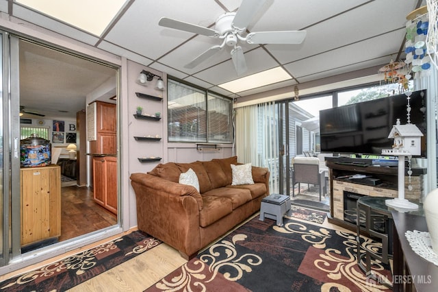 109-B Hemlock Plz, Monroe, NJ 08831 - sunroom / solarium featuring ceiling fan and an outdoor hangout area