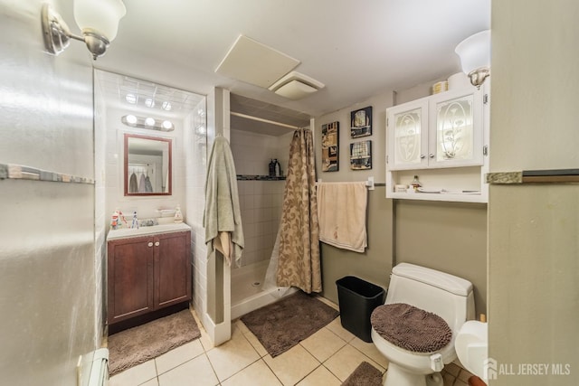 119 Carteret Ave, Carteret, NJ 07008 - full bathroom featuring a shower stall, vanity, and tile patterned flooring