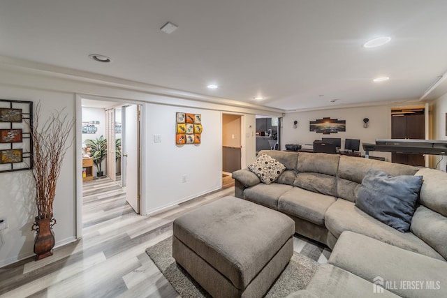 119 Carteret Ave, Carteret, NJ 07008 - living area with light wood-type flooring and recessed lighting