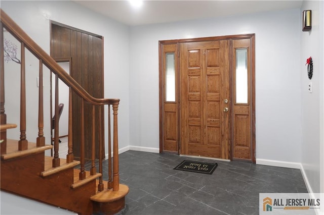 11 Gunpowder Dr, East Brunswick, NJ 08816 - entrance foyer featuring stairs and dark marble finish flooring