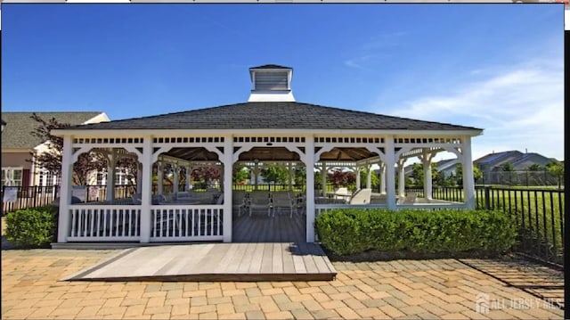 7209 Minuteman Ln, Franklin, NJ 08873 - view of patio / terrace with a gazebo and fence