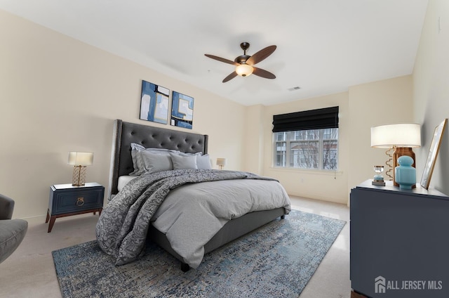 7209 Minuteman Ln, Franklin, NJ 08873 - bedroom featuring light colored carpet, a ceiling fan, and baseboards