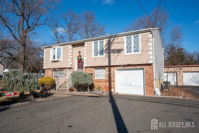 split foyer home with a garage