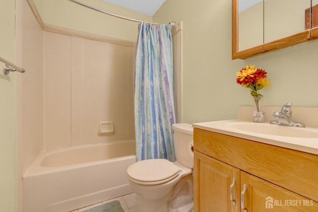 4 Dayton Rd, Edison, NJ 08817 - bathroom with tile patterned floors, toilet, shower / bath combo, and vanity