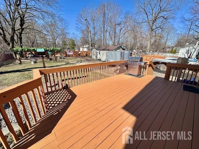 wooden deck with fence
