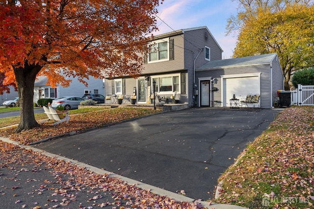 view of front of home featuring a garage