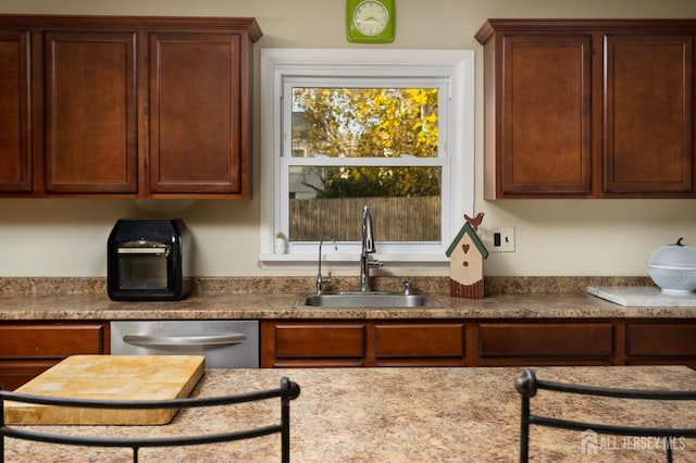 kitchen featuring sink and dishwasher