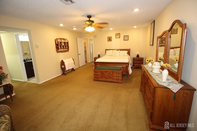 816-C Deal Rd, Monroe, NJ 08831 - bedroom featuring light colored carpet, recessed lighting, ceiling fan, and baseboards