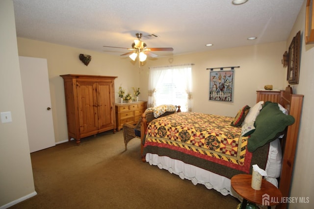 816-C Deal Rd, Monroe, NJ 08831 - bedroom featuring light colored carpet, a ceiling fan, and recessed lighting