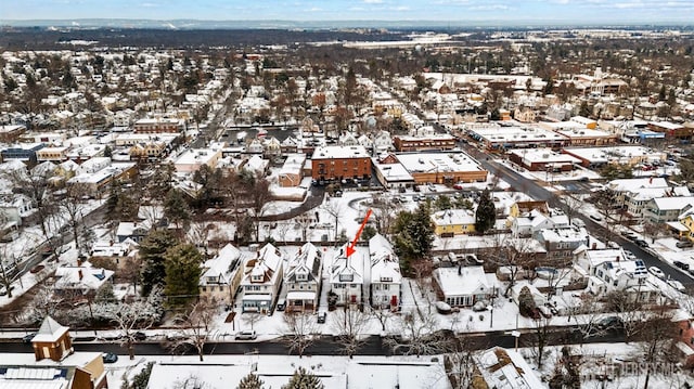 311 Magnolia St, Highland Park, NJ 08904 - snowy aerial view with a residential view