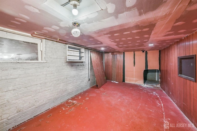 311 Magnolia St, Highland Park, NJ 08904 - basement with brick wall