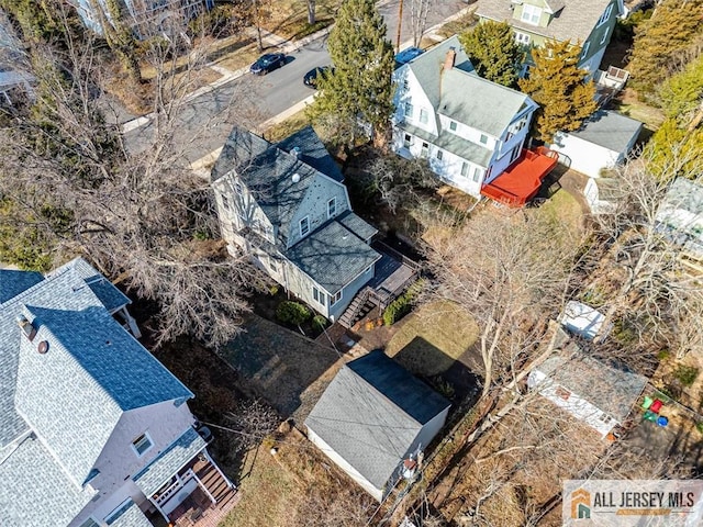 bird's eye view with a residential view