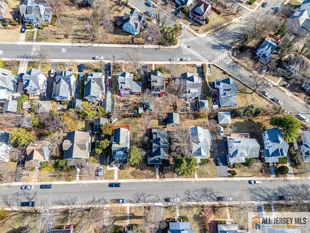 aerial view with a residential view