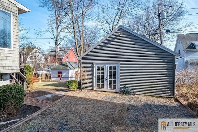 rear view of house with french doors