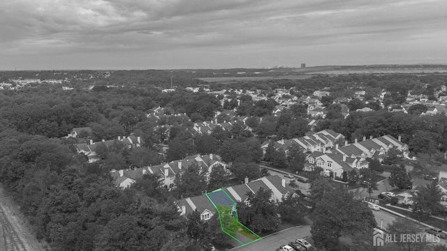 9 Lamberson Ct, Sayreville, NJ 08872 - aerial perspective of suburban area featuring property boundaries highlighted