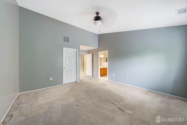9 Lamberson Ct, Sayreville, NJ 08872 - unfurnished bedroom with carpet flooring, ensuite bathroom, and high vaulted ceiling