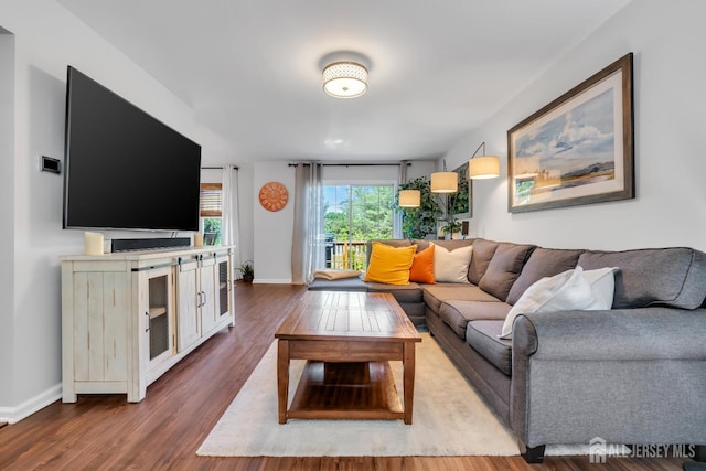 43 Capica Ct, South Amboy, NJ 08879 - living area featuring baseboards and wood finished floors