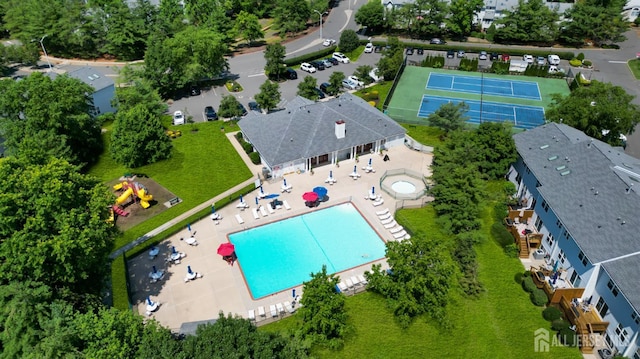 43 Capica Ct, South Amboy, NJ 08879 - bird's eye view of a pool
