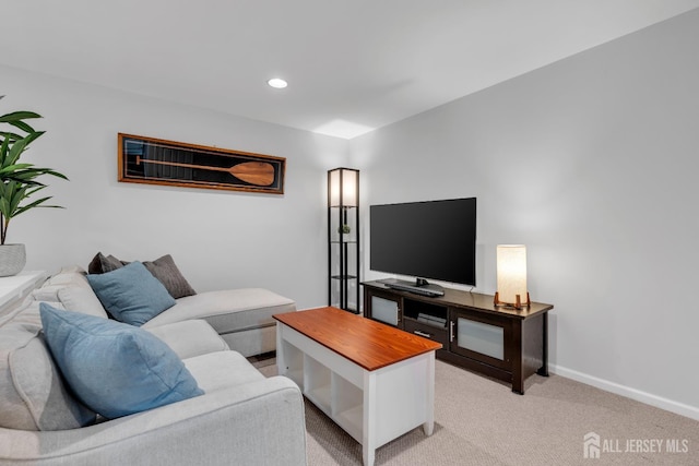 43 Capica Ct, South Amboy, NJ 08879 - living room featuring light colored carpet and recessed lighting