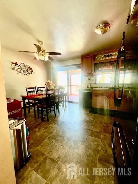 37 Kearney Ave, Keyport, NJ 07735 - dining space featuring a ceiling fan