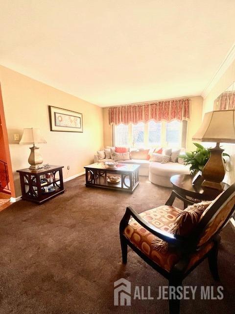 37 Kearney Ave, Keyport, NJ 07735 - living room featuring carpet and baseboards
