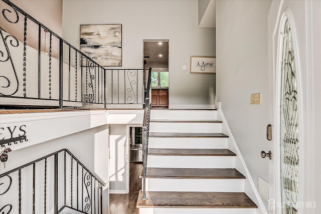 12 Sherry Rd, East Brunswick, NJ 08816 - stairway featuring wood finished floors