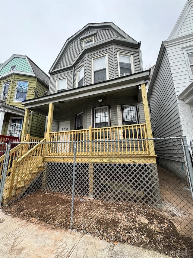 view of front of house with covered porch