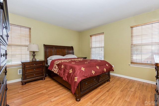 bedroom featuring light hardwood / wood-style flooring