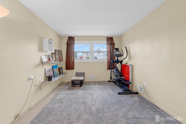 186 Tyler Ave, Iselin, NJ 08830 - exercise area featuring carpet floors and baseboards