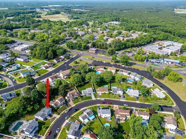 15 Crassas St, Old Bridge, NJ 08879 - aerial view of property and surrounding area featuring a forest and nearby suburban area